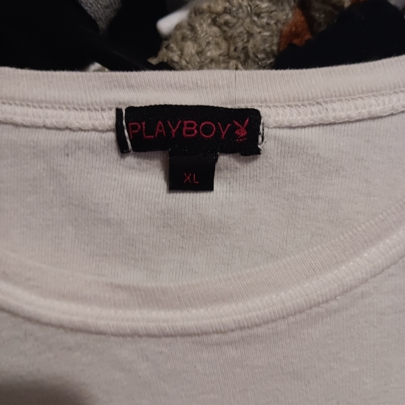 Playboy Vintage rhinestone t-shirt. Says XL but is a Small - Picture 2 of 4